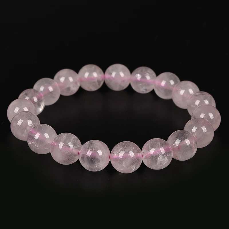 Гладкий 10 мм милый розовый круглый и прозрачный кристалл Кварц Сделай Сам для