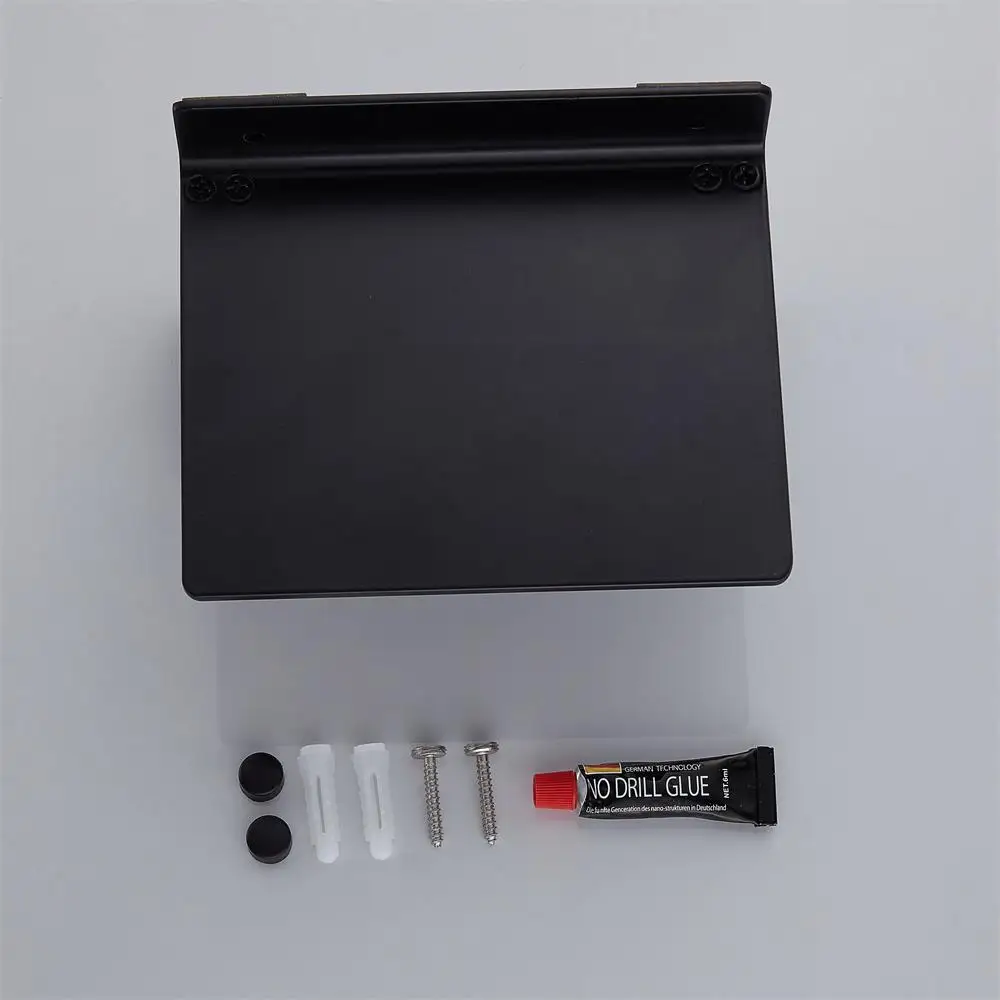 

Bathroom Accessories toilet Paper mobilephone holder adjustable Wall Mount Matte Black/Chrome wc paper towel holder toilet rack