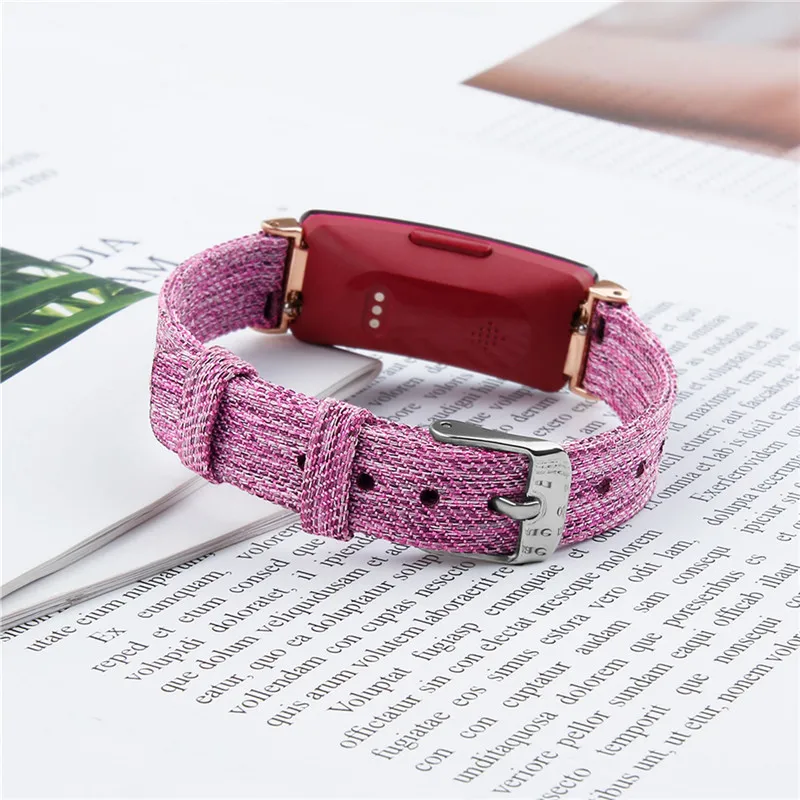 Ремешок для Fitbit Inspire HR Браслет нейлоновая ткань ремень повседневный холщовый