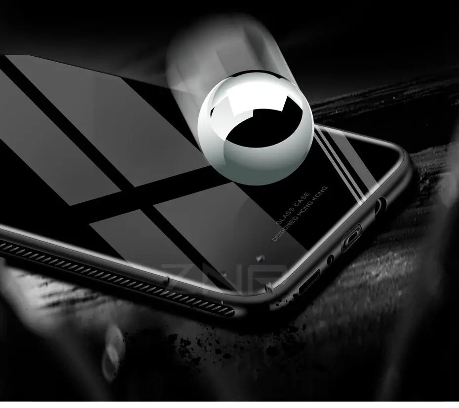 ZNP роскошный задний стеклянный чехол для телефона для samsung Galaxy S10 S9 S8 Plus S10E полный чехол для samsung Note 8 9 S7 Edge чехол s Shell