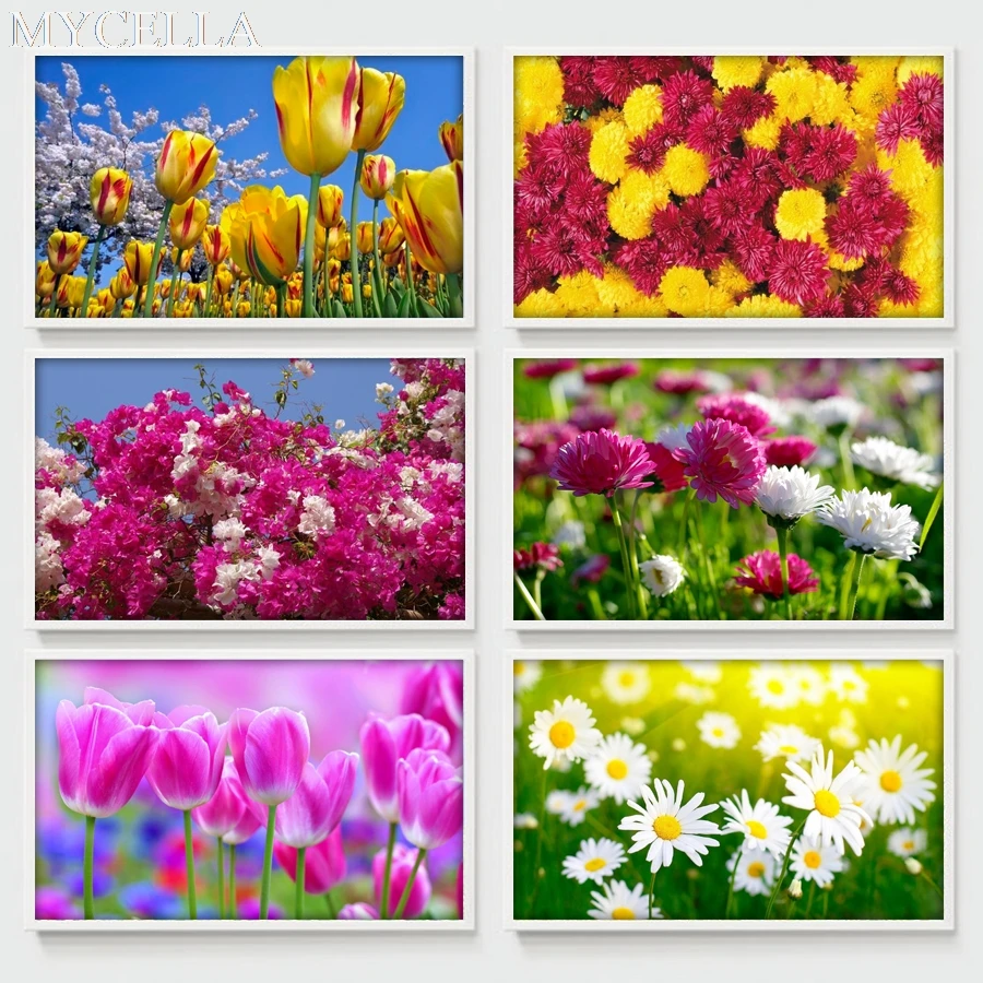 DIY Алмазная картина цветок полная дрель мозаика Вышивка крестом 5D алмазная