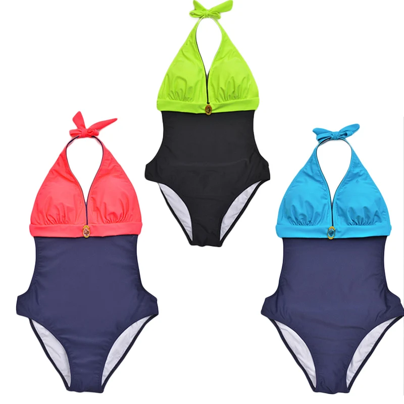 Летние сексуальные боди цельный Большие размеры купальник лоскутное плюс размер