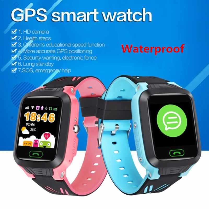 Смарт часы для детей gps 2G смартфон анти потерянный Детские монитор безопасности