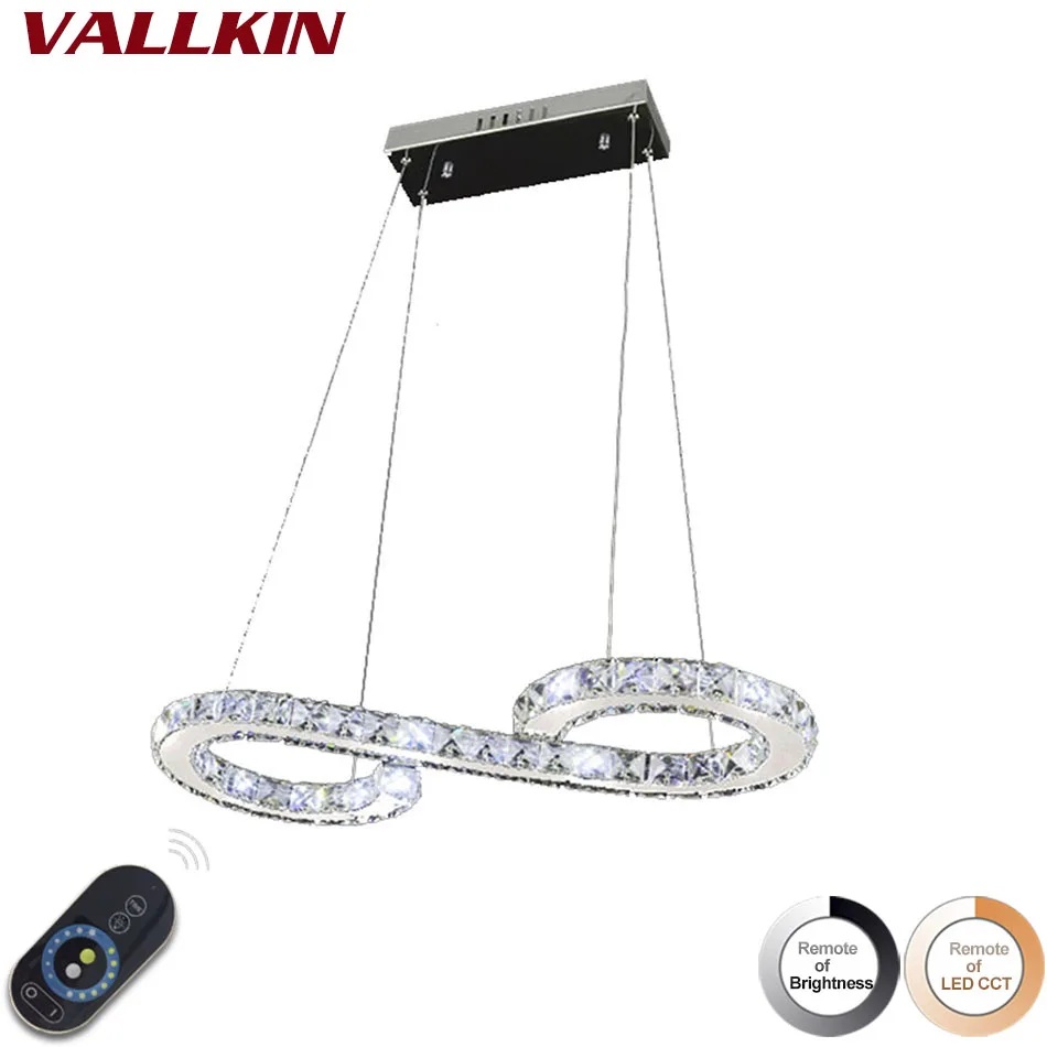 Dimmable Crystal S дизайн светодиодный подвесной светильник из нержавеющей стали подвесной светильник L60cm Dia30cm современный светодиодный роскошный светильник для гостиной