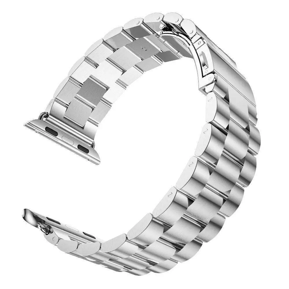 Ремешок из нержавеющей стали для часов iWatch SE 6 5 4 3 2 1 сменный Браслет с бусинами Apple
