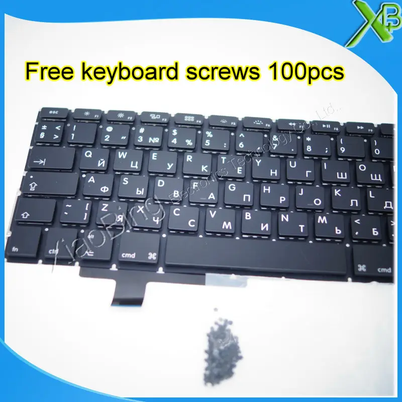 Русская клавиатура RU + 100 винтов клавиатуры для MacBook Pro 17 1 &quotA1297 2008 2011 лет|ru keyboard|a1297