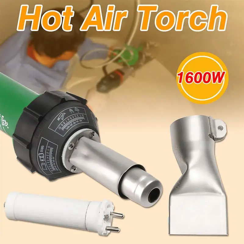 AC 220V 1600W 50/60Hz горячего воздуха фонарь Пластик Сварка-пистолет для сварщика+ плоский нос цена оптовой продажи