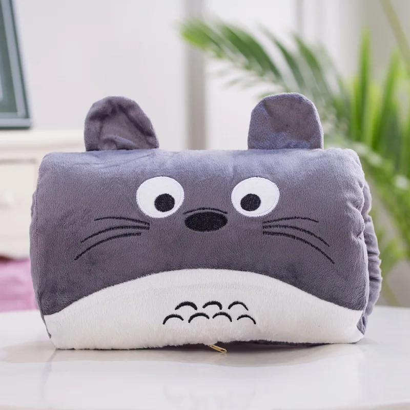 Totoro Новая Милая креативная мультяшная Подушка, плюшевая игрушечная статуэтка, подушка для экспрессии, теплая, мягкая, удобная, для офиса, для сна, для студентов, подарок - Цвет: Totoro