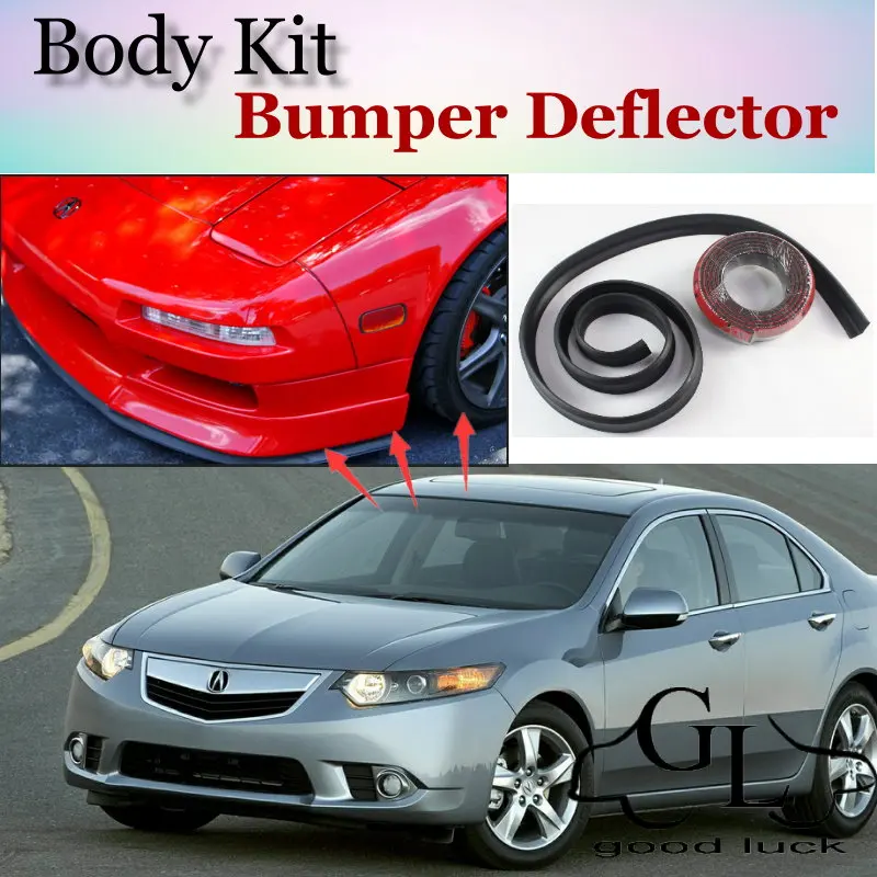 Бампер для Acura TSX 2003 ~ 2015 губы/передний спойлер фанатов Верхняя передача настройка