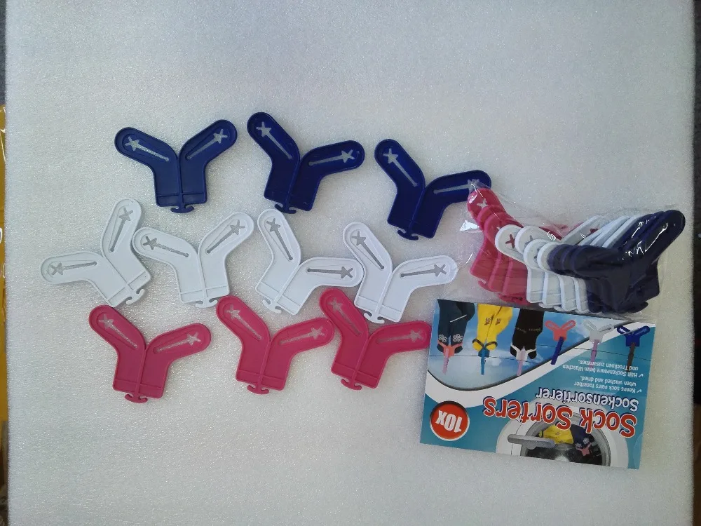 10 шт./лот красочные органайзеры для носков сортировочные держатели цветные в