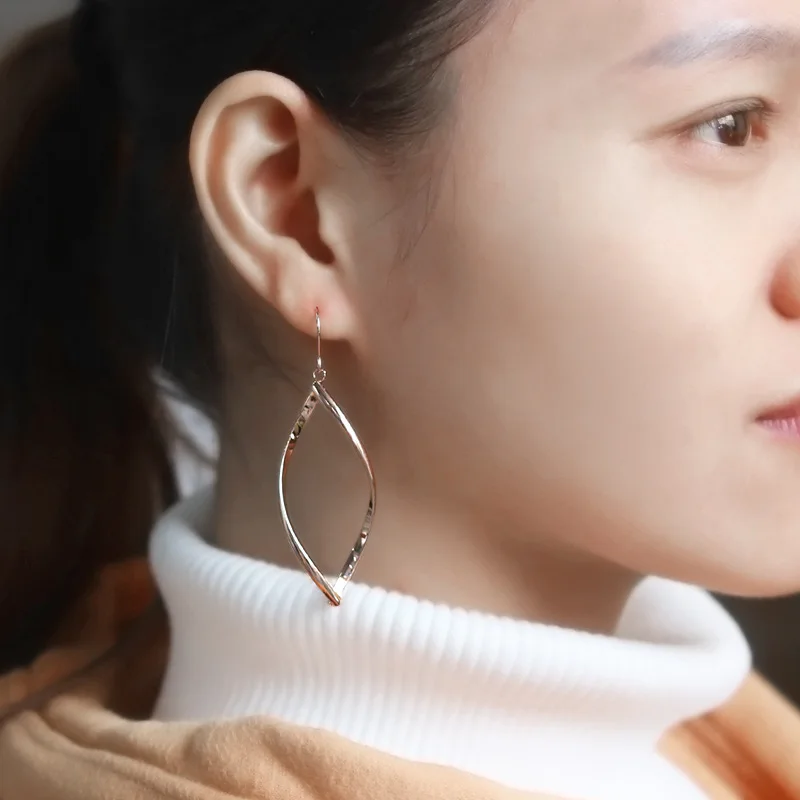Женские серьги из нержавеющей стали геометрические круглые Спиральные модные