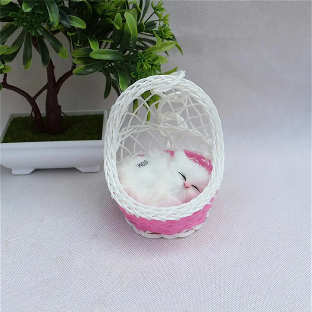 Моделирование животных звуковые игрушки корзина котенок плюшевые