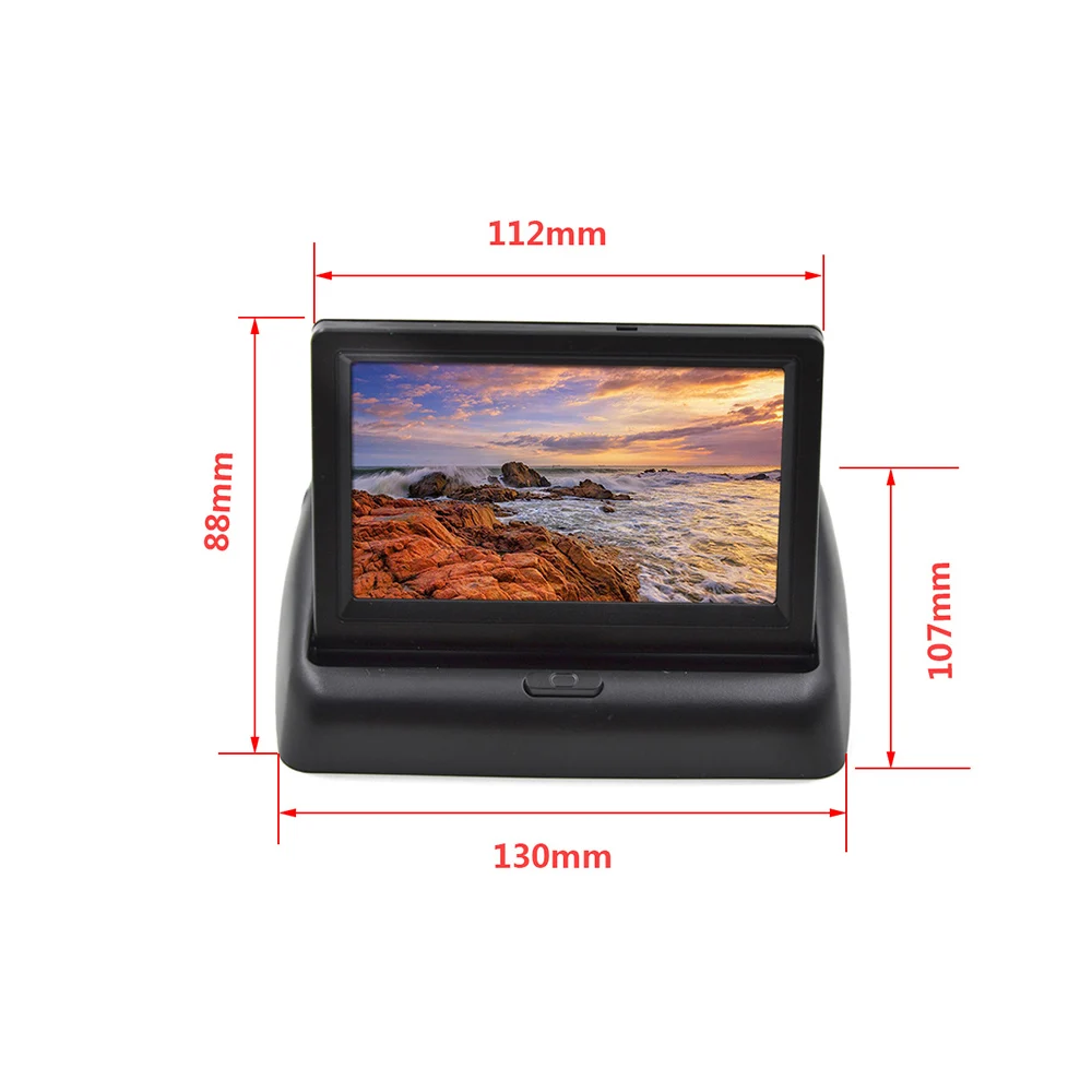 Rear View Camera TFT-LCD 4.3 Inch HD Color Monitor 2 Video Reversing Car Waterproof Rearview Display | Автомобили и мотоциклы
