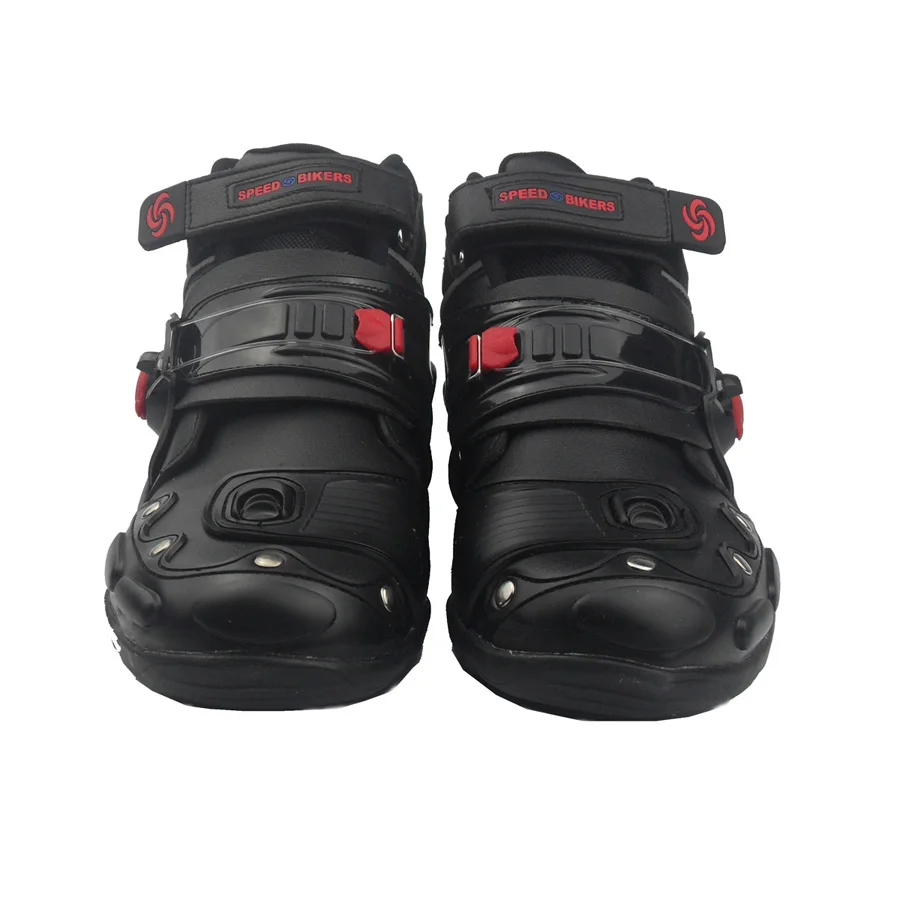 Мотоциклетные ботинки Pro biker кожаные дышащие черные для езды на мотоцикле|boots for