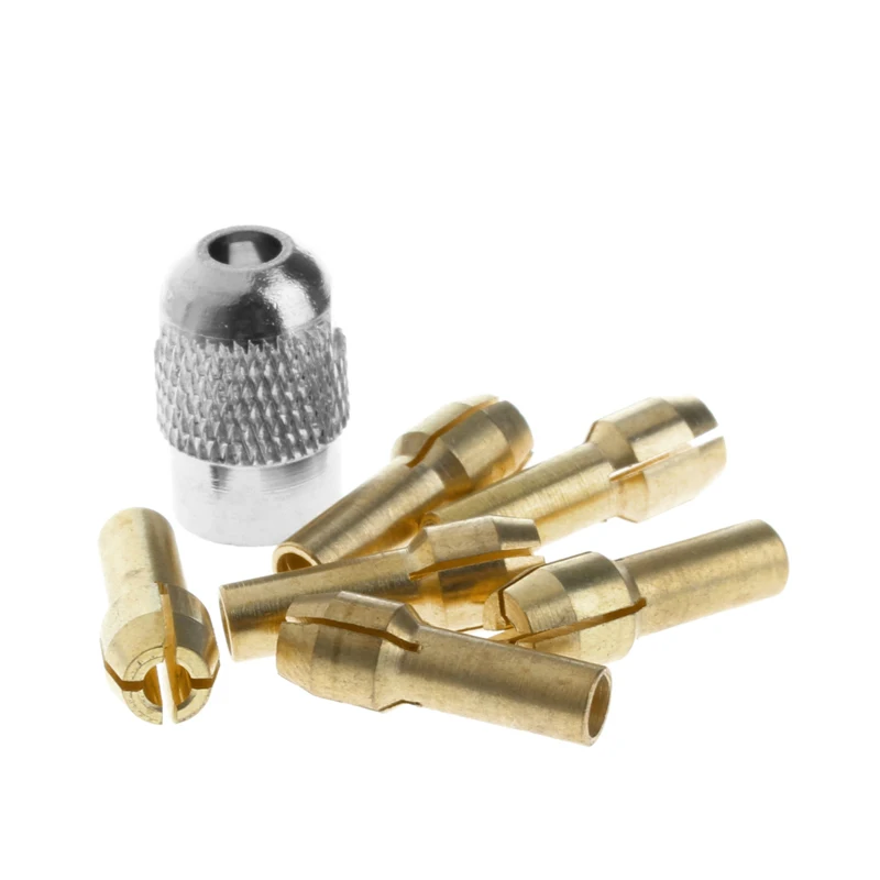 7 шт./лот Dremel латунь цанговый 1,0/1,6/2,0/2,4/3,0/3,2+ Dremel проверить M8* 0,75 подходит Dremel роторных инструментах Dremel аксессуары