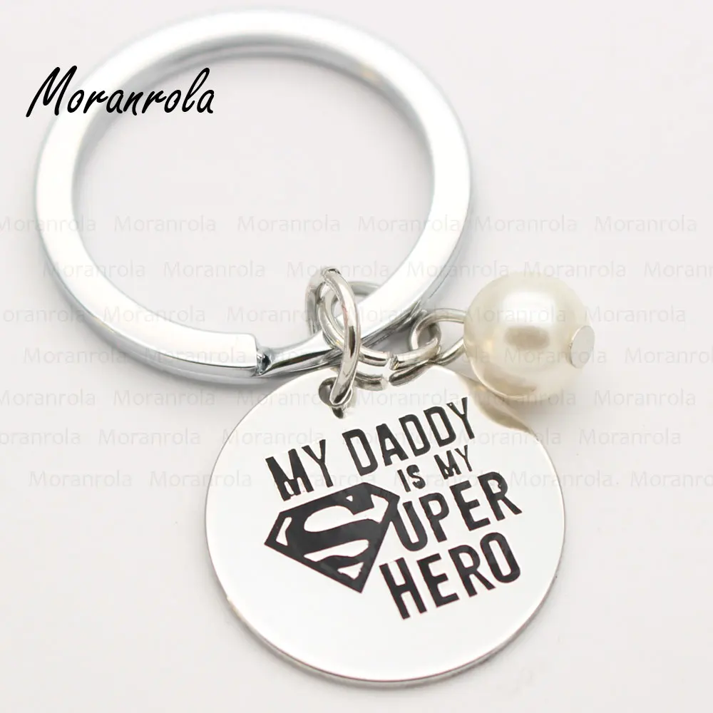Новинка медное ожерелье и брелок для папы с надписью My Daddy is my Super Hero подарок на