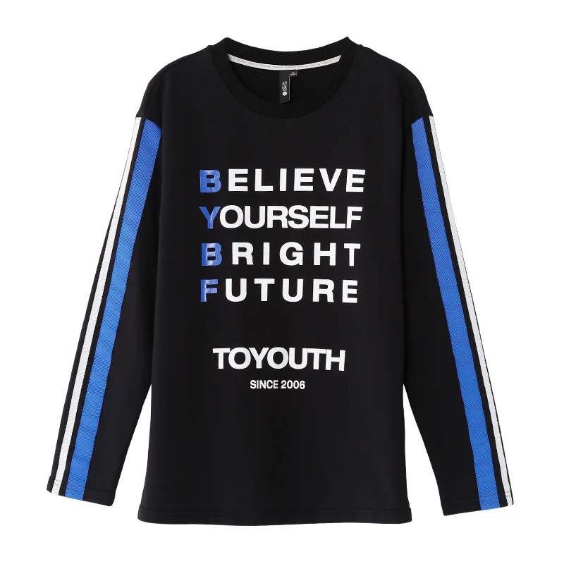 Toyouth 2018 Весна Для женщин кофты свободные o Средства ухода за кожей шеи с буквенным