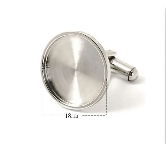 Пустая оправа из нержавеющей стали запонки кабошон основа для 16/18/20 мм мужские