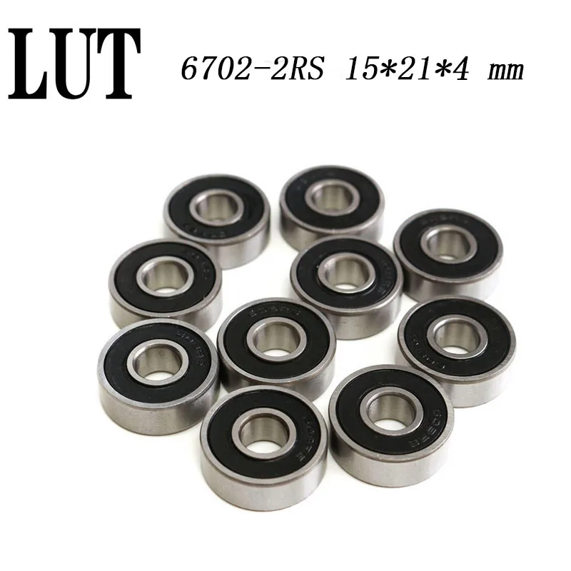 10 шт. миниатюрные двойные резиновые шарикоподшипники 6702 2RS 6702-2RS RS 15x21x4 мм |
