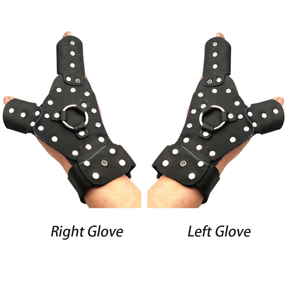 Защита запястья Рогатка для рыбалки Спорт палец Защитная перчатка эргономичный