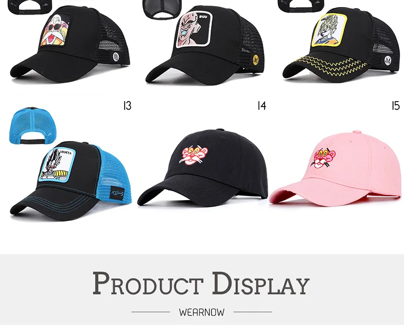 Dragon Ball Goku бейсбольная кепка s для мужчин и женщин Snapback Хип-Хоп Кепка летняя Bone gorra hombre Регулируемая Кепка для водителя грузовика сетчатая Кепка для папы CZX7