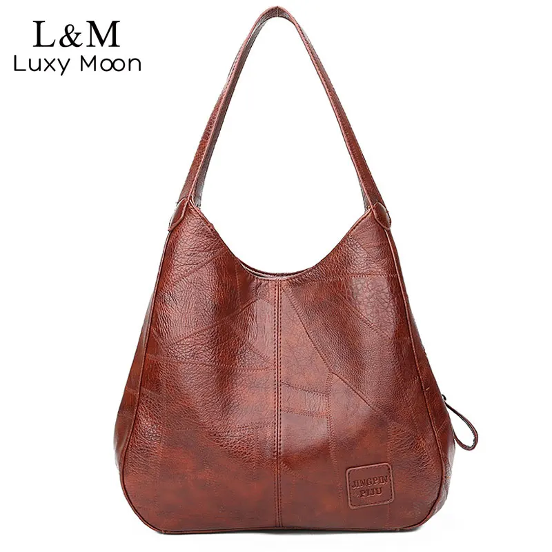 Сумка Хобо женская из мягкой кожи саквояж на плечо Винтажная сумочка-тоут для