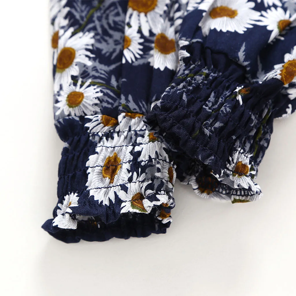 SAGACE/Пляжные штаны для девочек в богемном стиле с цветочным принтом брюки широкие