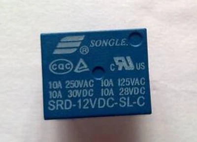 

50pcs/lot Original Songle relay SRD-12VDC-SL-C 12V T73 5 pin 250V 10A