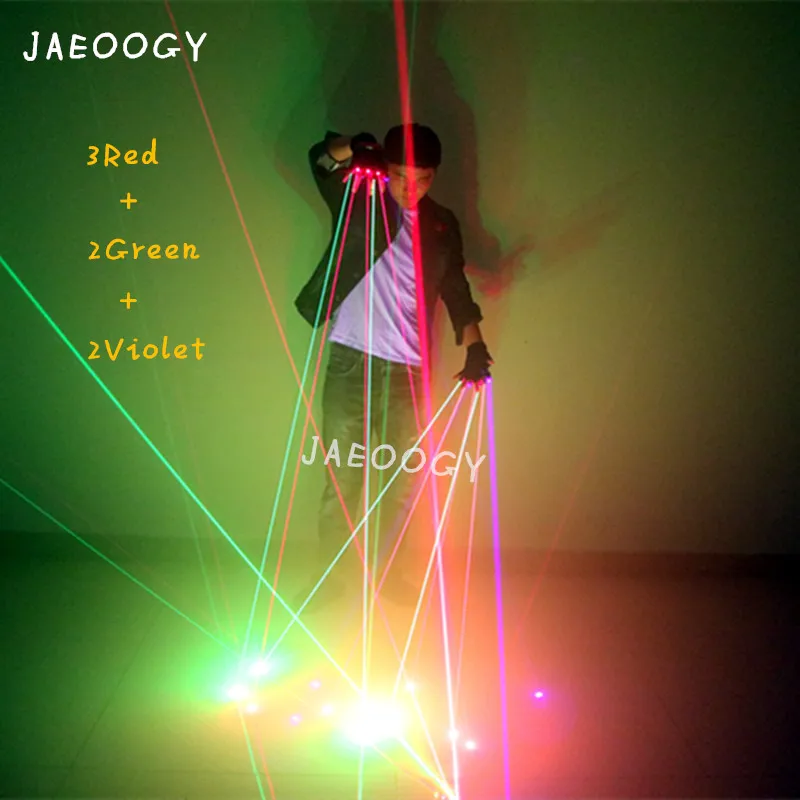 Высокое качество цветной лазерный Перчатки Бар ночной клуб DJ светящиеся