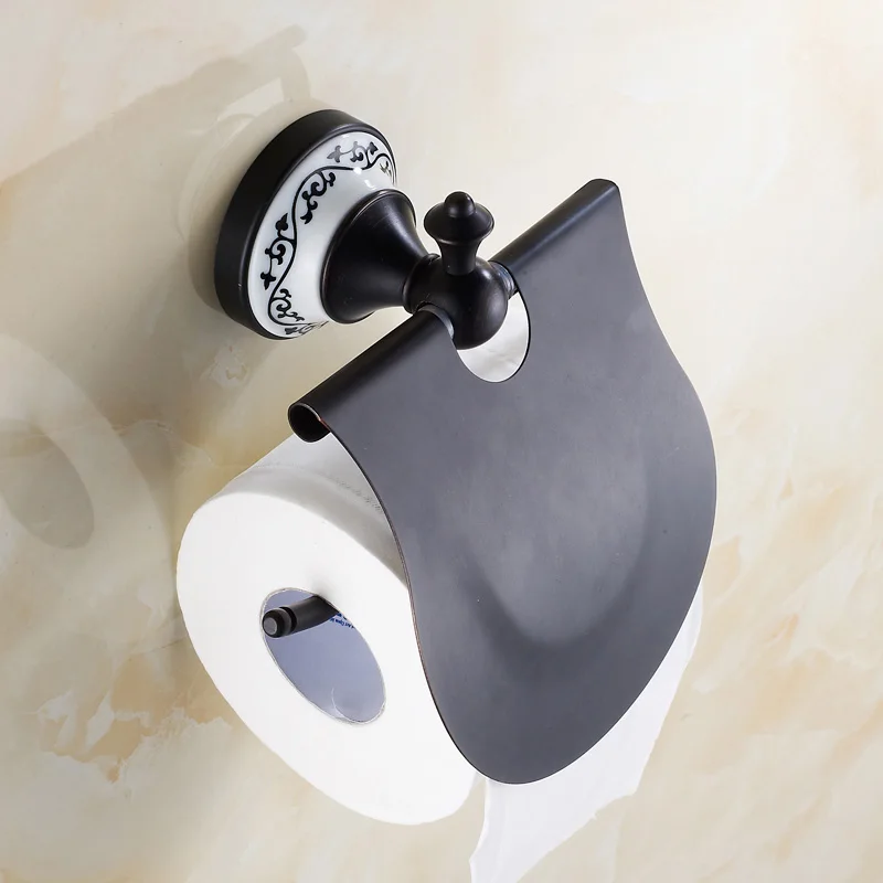 Старинный держатель для туалетной бумаги ORB черный в ретро стиле Европейская