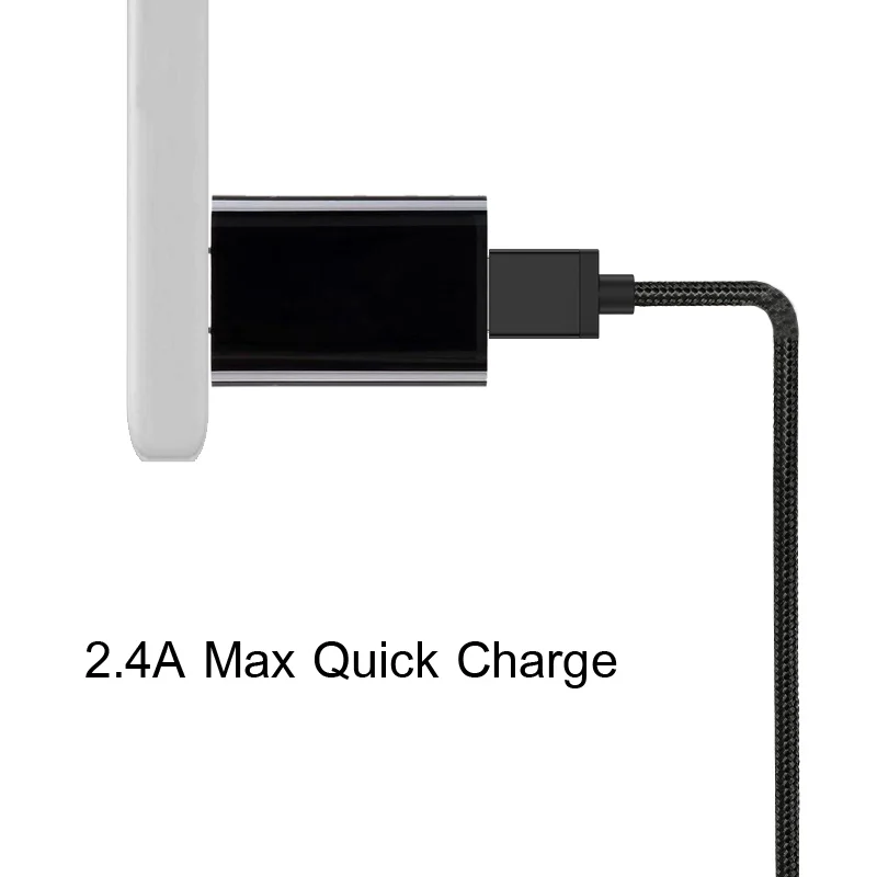 Универсальный кабель Micro USB GUSGU 5 В 2 4 А длинный нейлоновый плетеный шнур для Samsung