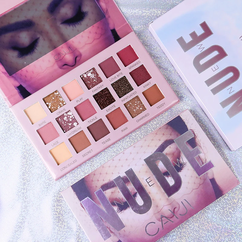 Тени для век телесного цвета палитра с металлическим блеском тени легко носить