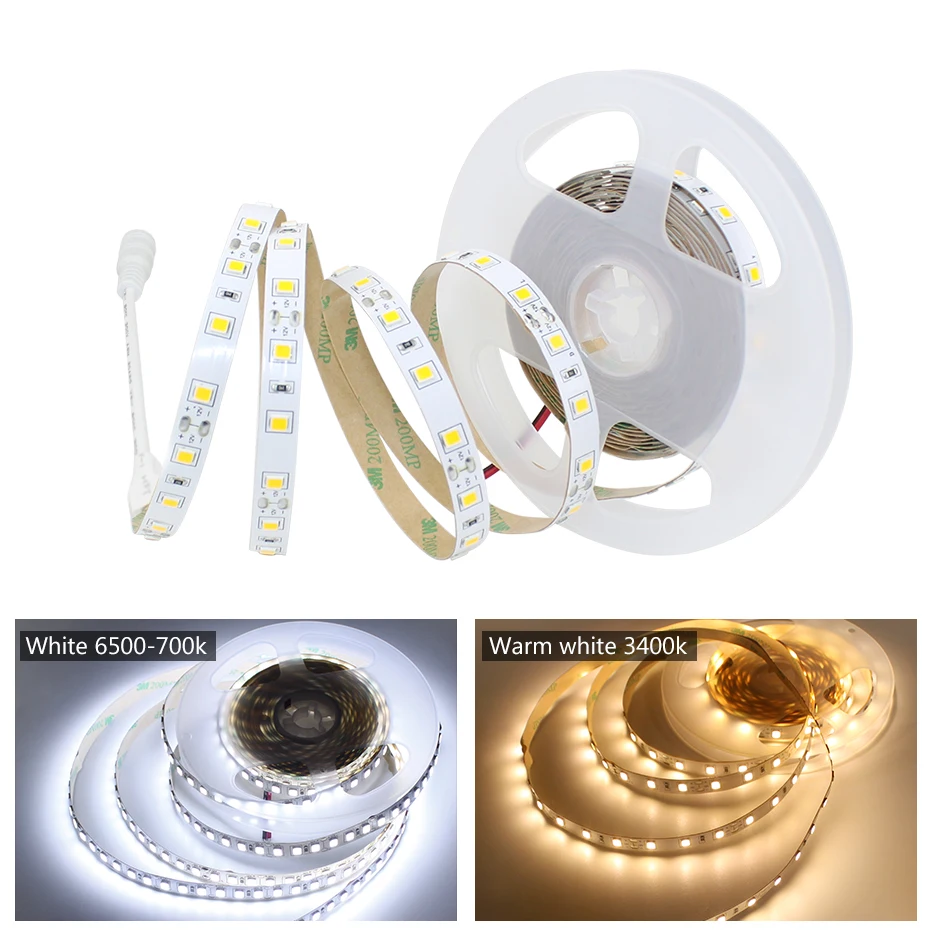 

Dimmable LED Strip Light 5M 12V 4040 SMD Flexible LED Tape With Remoter Control For Cabinet Wardrobe Kitchen Light EU/US Plug