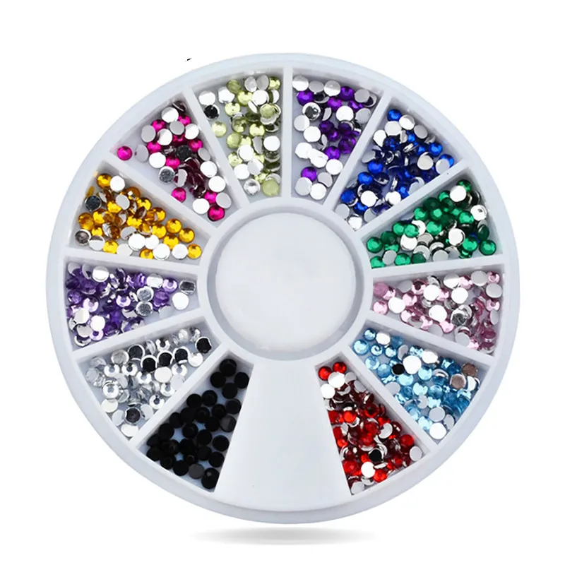 

Наконечник для ногтей драгоценные камни для украшения со стразами для ногтей, микс 12 цветов 1,5 мм блестящие 3d инструменты для маникюра товар...