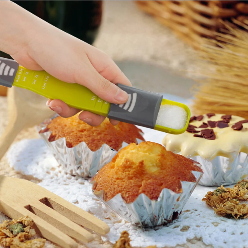 

Kitchen Eight Scale Adjustable Gram Coffee Measuring Spoon Baking Utensil