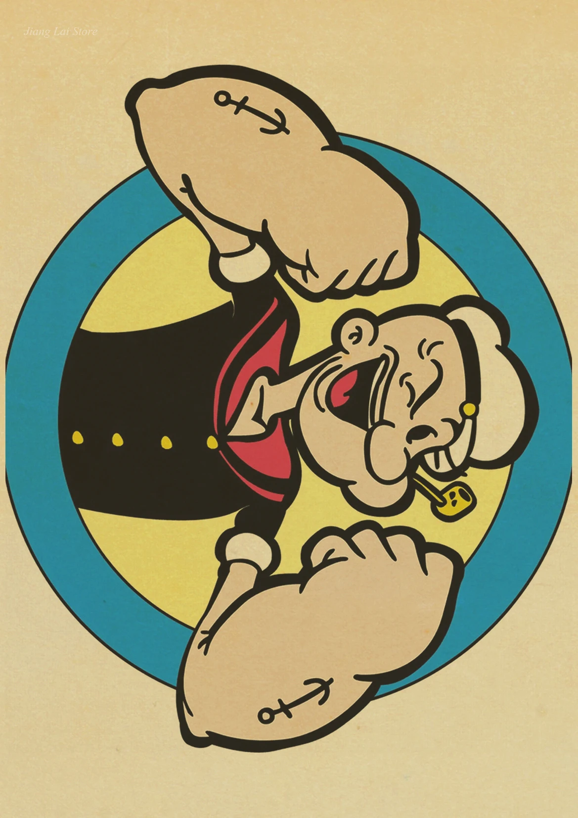 Popeye/Классическая анимация/крафт-бумага постер/Бар Кафе декоративный бумажный плакат
