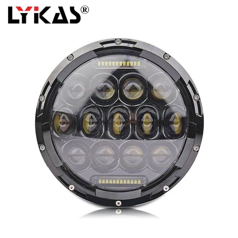 LYKAS 7 дюймов Harley Мотоциклы светодиодный головной светильник s H4 H13 дальний и