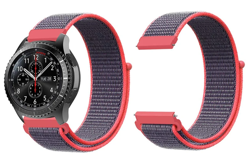 Laforuta нейлоновый ремешок для samsung Galaxy Watch активный ремешок Galaxy 42 мм ремешок классический S2 ремешок 20 мм быстросъемный ремешок для часов петля