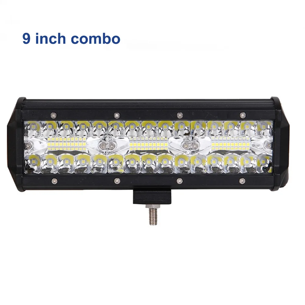 1pc 9inch combo Светодиодный светильник 4-32 дюйма, светодиодный светильник, светодиодный светильник для автомобиля, трактора, лодки, внедорожника, 4WD, 4x4, грузовика, внедорожника, вездехода, 12 В, 24 В - Цвет: 1pc 9inch combo