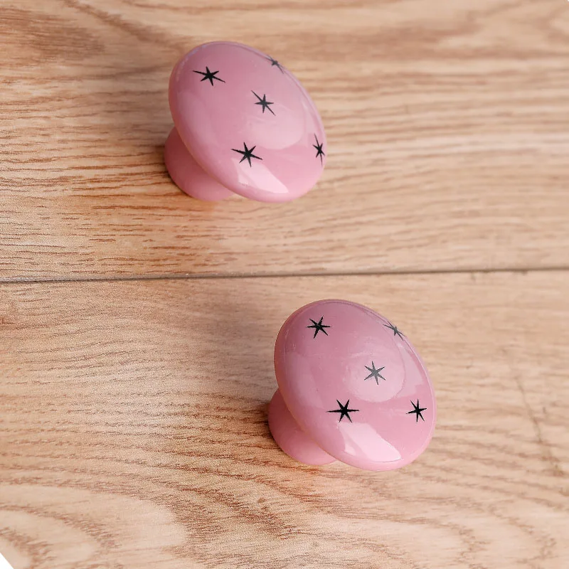 Диаметр 38 мм синий белый розовый мультфильм Маленькая звезда Керамическая