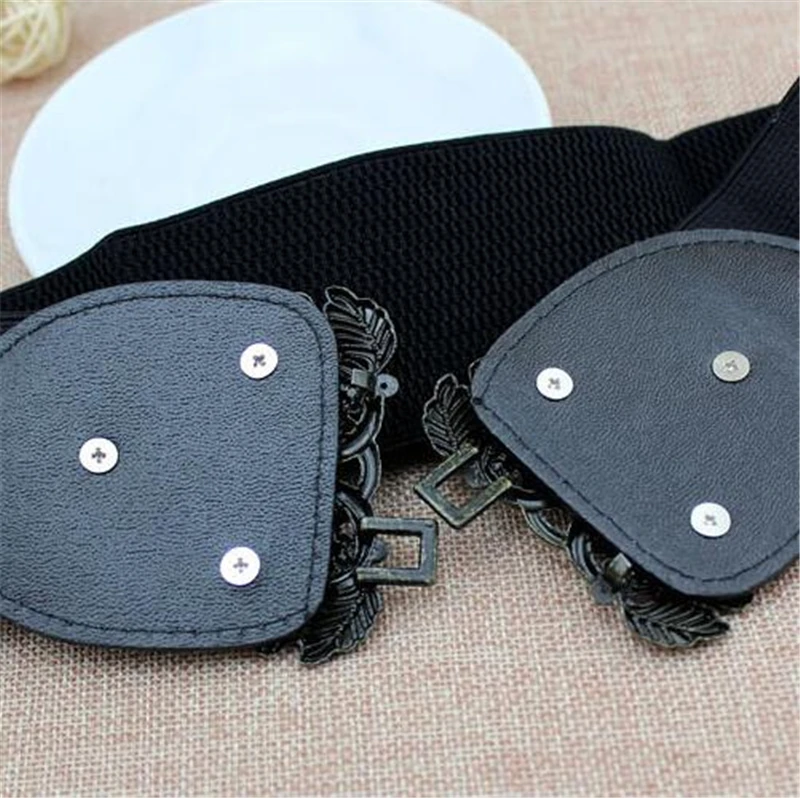 JXQBSYDK Brand Belts Beautiful Flower Pattern Buckle Fashion for Women 6cm Wide Elastic Female Corset | Аксессуары для одежды