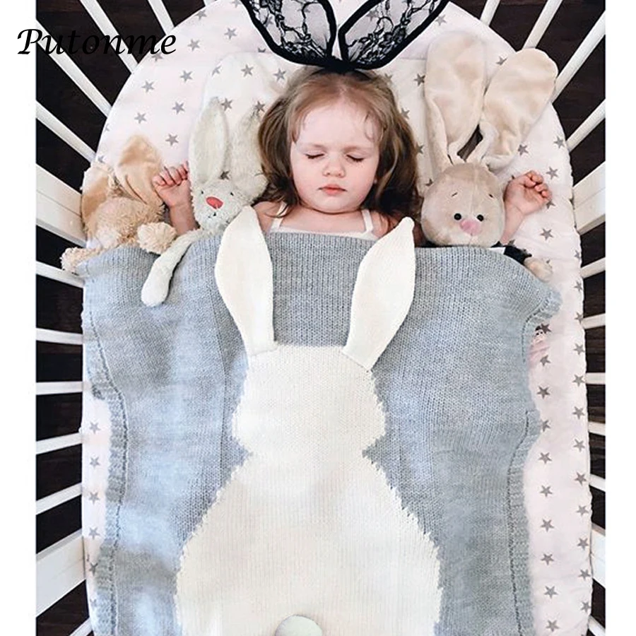 Детские Кролик пеленать Одеяло новорожденных девочек мальчиков хлопок