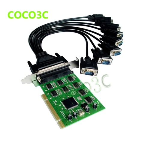 Serial IP 16C1058 8-портовая последовательная PCI карта с вентилятором кабель PCI до 8 RS232 DB9 порты конвертер промышленная IO карта