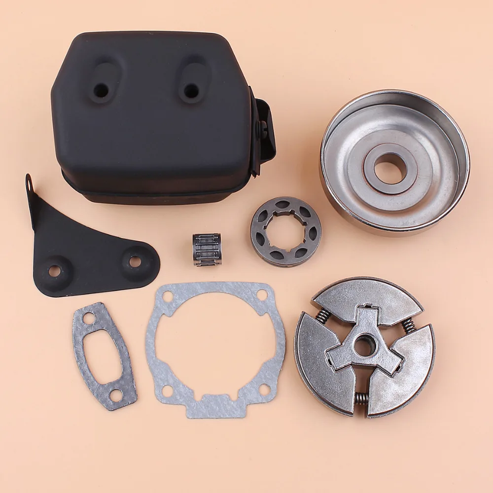 Muffler Exhaust 3/8&quot Clutch Drum Sprocket Rim Gasket Kit Fit HUSQVARNA 51 55 Rancher Gas Chain Saws Spares | Инструменты