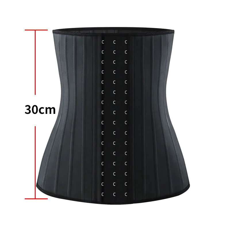 Black 30cm Meisou латексный корсет для талии, корсет для похудения живота, нижнее белье, пояс-футляр, моделирующий пояс, 25 стальных костей, пояс для похудения - Цвет: Black 30cm