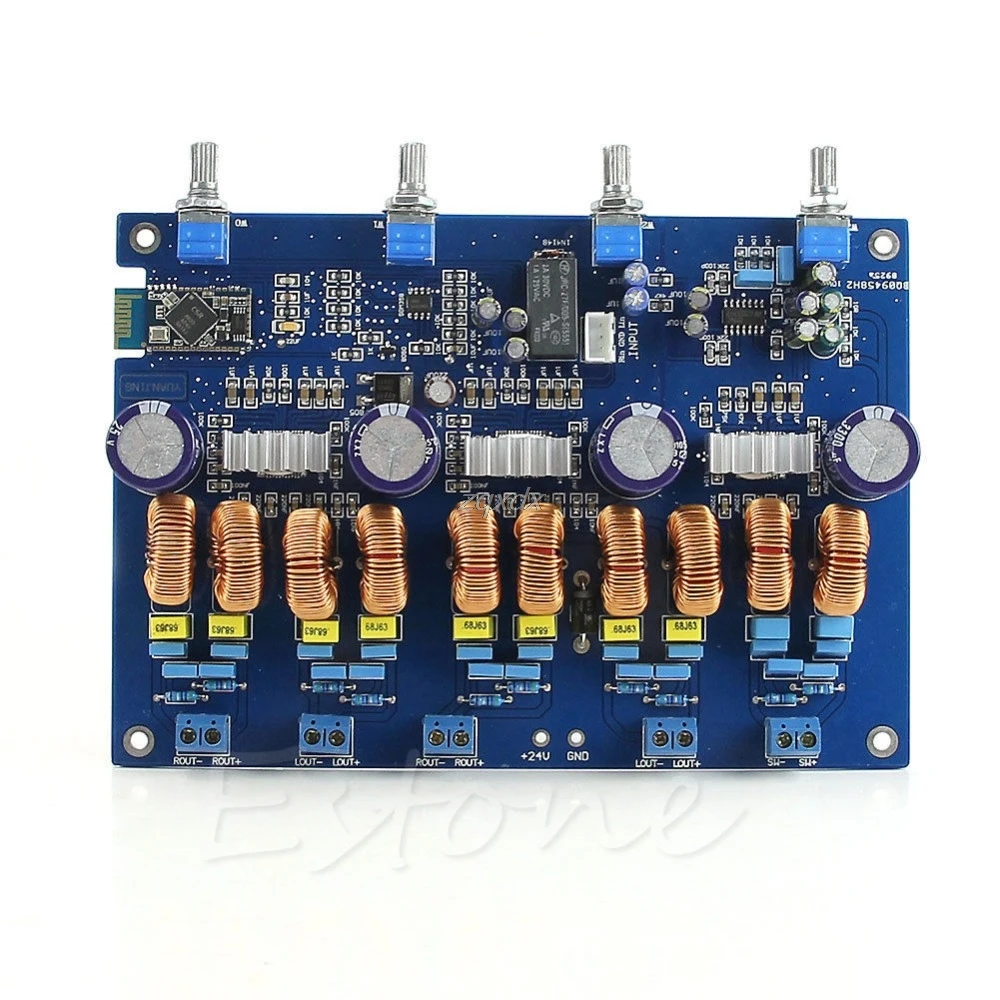 Собранный YJ TPA3116 4,1 Класс D Bluetooth усилитель доска 4*50 Вт+ 100 Вт модуль