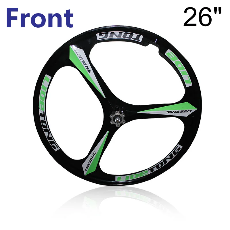 26 Front Rim BKGE 2" передний или задний обод для горного велосипеда MTB, 3 спицы колеса из магниевого сплава, тип подшипника, Поддержка переднего колеса быстросъемный - Цвет: 26 Front Rim BKGE