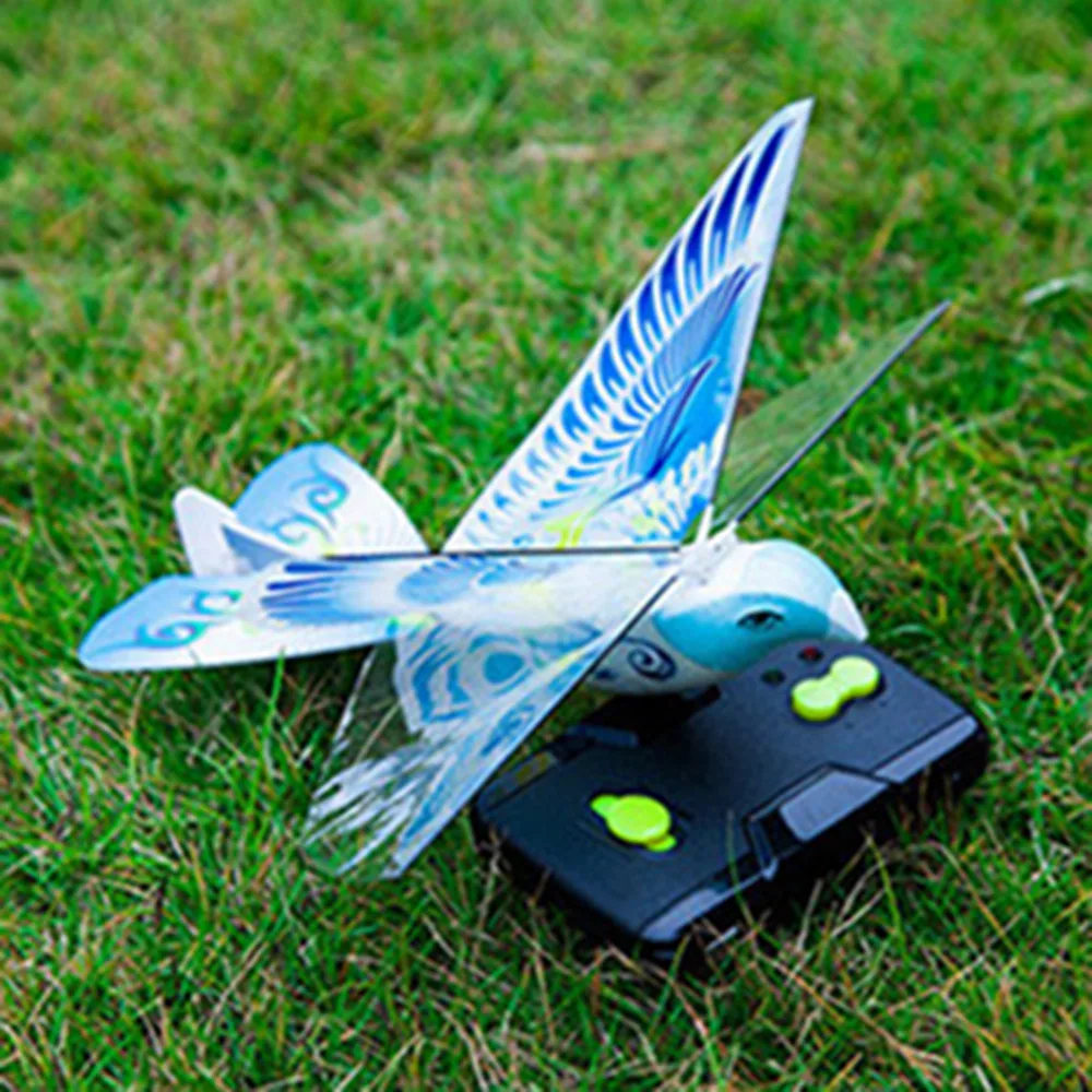 Leadingstar Летающий авитрон Bionic синяя птица ОРНИТОПТЕР RC игрушки ПВХ летящая Лидер