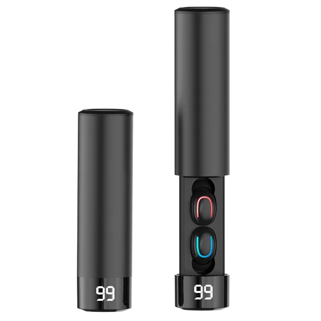 Q67 TWS беспроводной Bluetooth 5,0 футляр для наушников цифровой дисплей спортивные стерео наушники гарнитура внешний аккумулятор для iphone xiaomi HBQ Q32 - Цвет: U black N BOX