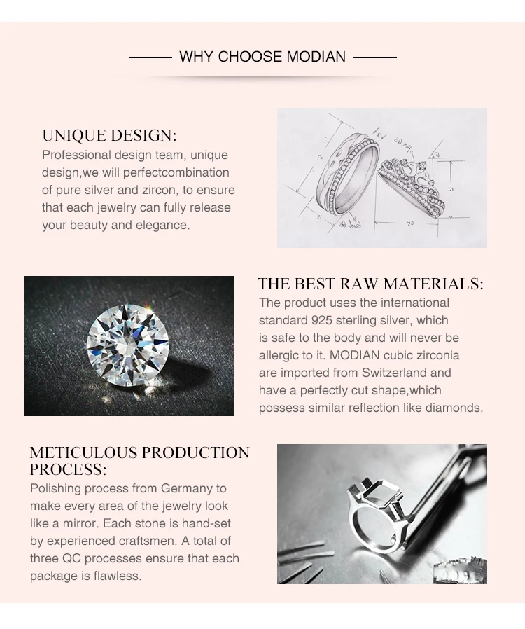 Modian, роскошное, подлинное, 925 пробы, серебряное кольцо, классическое, 4CT, 10 сердца, стрелы, циркония, ювелирное изделие для женщин, обручальное кольцо